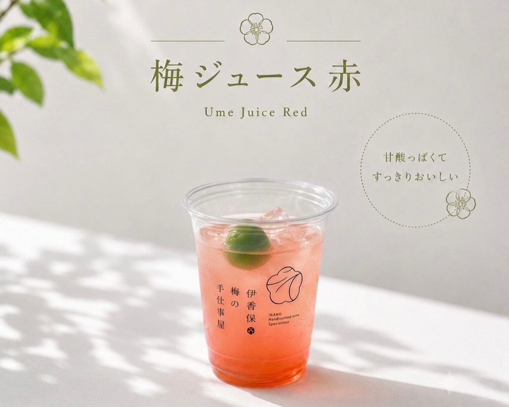 (商品紹介)

梅ジュース (赤 )

ひとくちで、甘酸っぱい幸せ。❤️

梅のやさしい甘さと爽やかな酸味。
この夏、ぜひお楽しみください。

📍 〒377-0102 群馬県渋川市伊香保町伊香保45 2F
📍石段街166段目

* 営業時間：10:00〜16:00
* 定休日：木曜日

#伊香保梅の手仕事屋 #梅 #ドリンク #伊香保 #伊香保温泉♨️